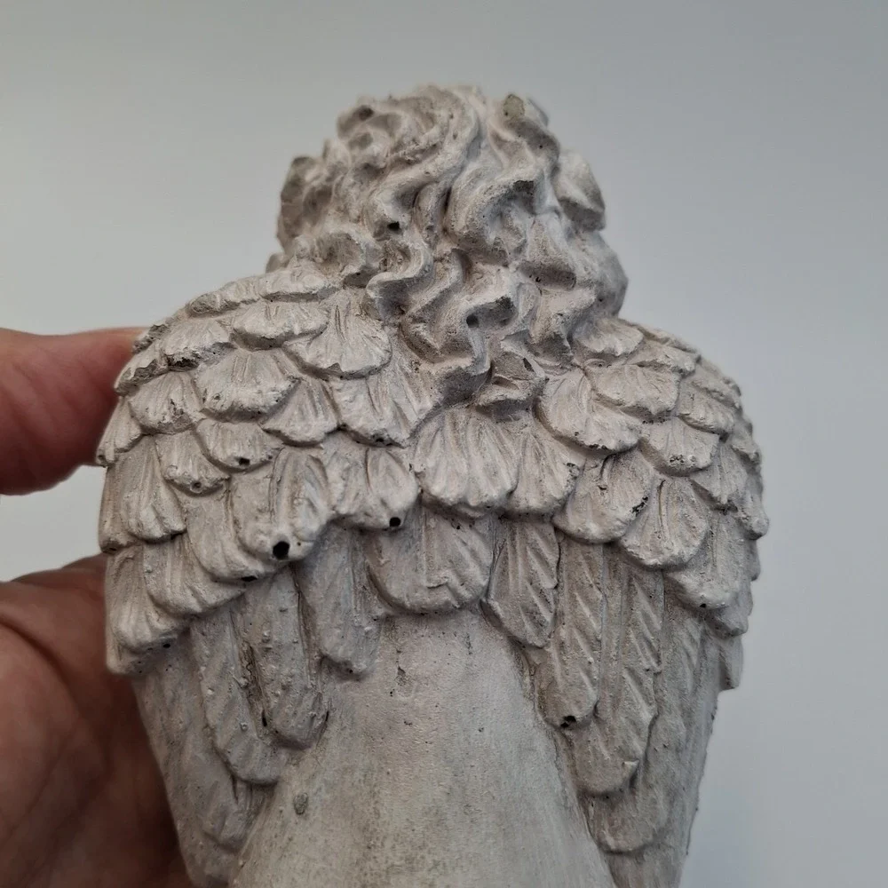 Vintage Momentum Brands Angel Cherub Holding Dog Puppy Figurine 5